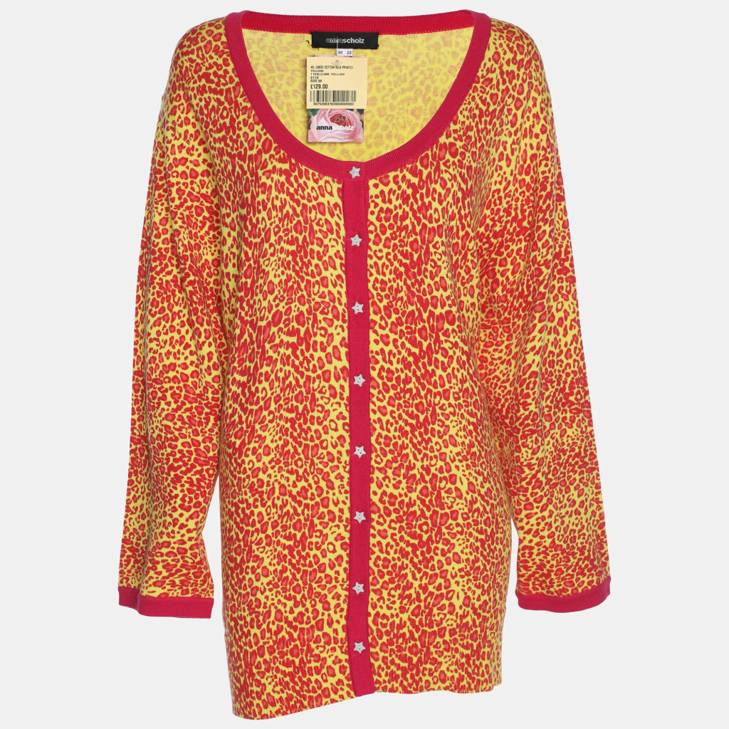 luxury-women-anna-scholz-new-clothes-p1186435-003-1.jpg Anna Scholz Red/Yellow Animal Print Jersey Cardigan XL