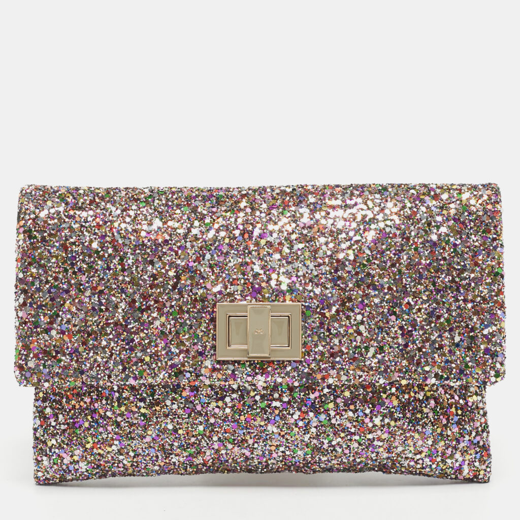 Anya Hindmarch Multicolor Glitter Valorie Clutch Anya Hindmarch Multicolor Glitter Valorie Clutch