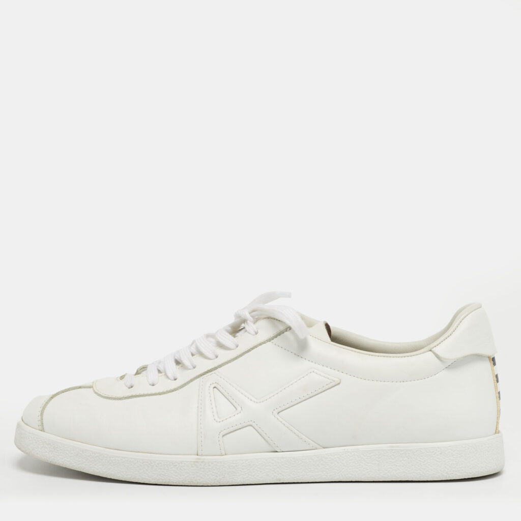 Aquazzura White Leather The A Lace Up Low Top Sneaker Size 40