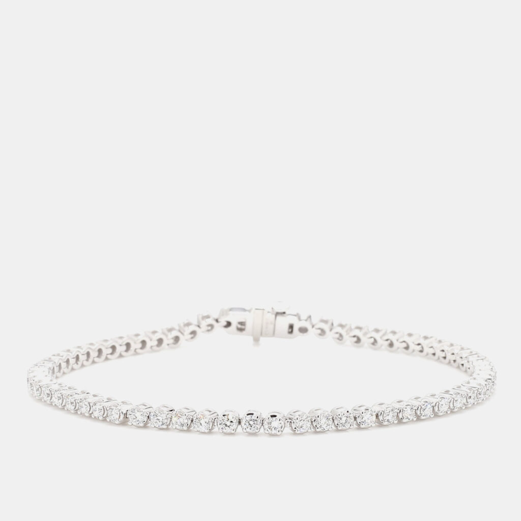2.05 cts Round Lab Grown Diamond 14k White Gold Luxe Tennis Bracelet 2.05 cts Round Lab Grown Diamond 14k White Gold Luxe Tennis Bracelet