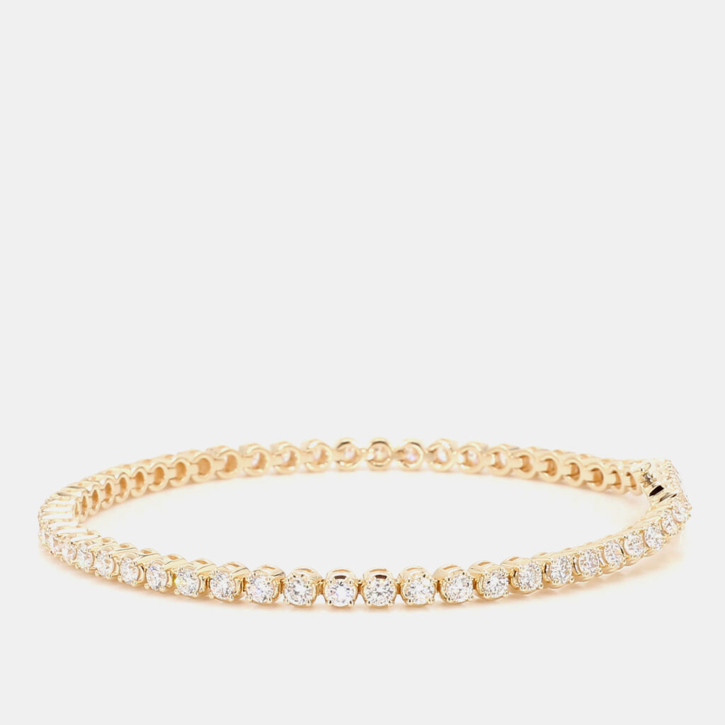 3.05 cts Round Lab Grown Diamond 14k Yellow Gold Luxe Tennis Bracelet 3.05 cts Round Lab Grown Diamond 14k Yellow Gold Luxe Tennis Bracelet