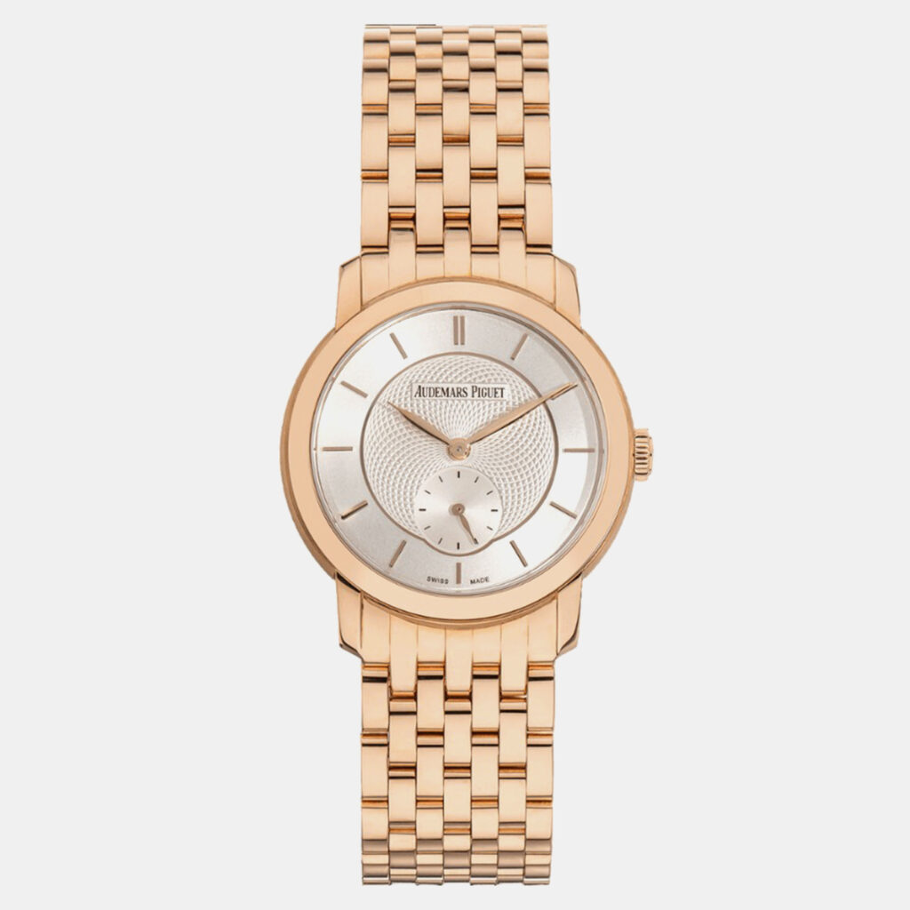 Audemars Piguet Jules 77250OR.OO.1270OR.01 Manual Winding Silver 18k Rose Gold Women's Wristwatch 33 mm Audemars Piguet Jules 77250OR.OO.1270OR.01 Manual Winding Silver 18k Rose Gold Women's Wristwatch 33 mm