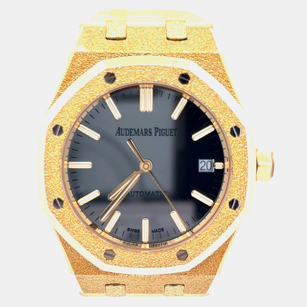 Audemars Piguet Royal Oak Frosted Gold "Carolina Bucci" 15454BA.GG.1259BA.02 Automatic Mirror Dial 18K Yellow Gold Women’s Wristwatch 37 mm Audemars Piguet Royal Oak Frosted Gold "Carolina Bucci" 15454BA.GG.1259BA.02 Automatic Mirror Dial 18K Yellow Gold Women’s Wristwatch 37 mm