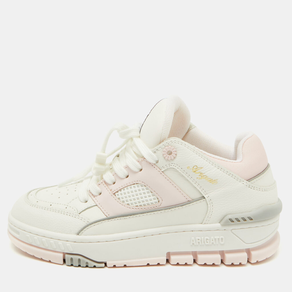 Axel Arigato White/Light Pink Leather Area Low Top Sneakers Size 37 Axel Arigato White/Light Pink Leather Area Low Top Sneakers Size 37