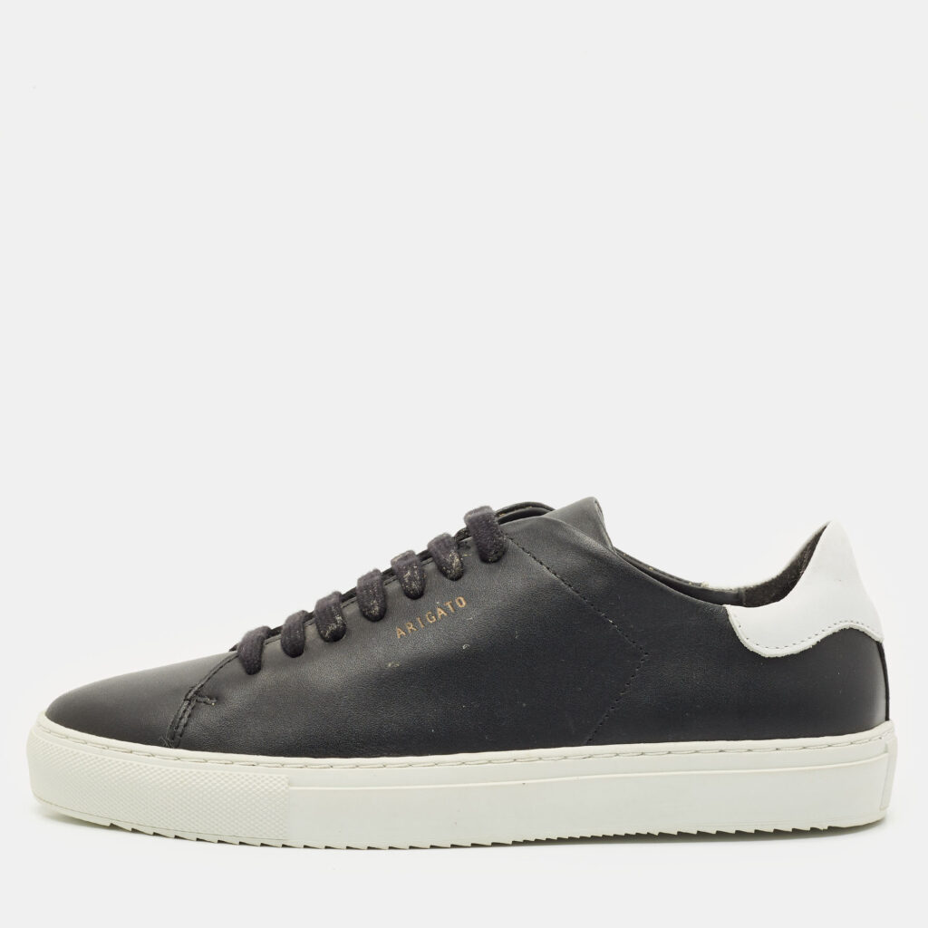 Axel Arigato Black/White Leather Clean 90 Low Top Sneakers Size 38