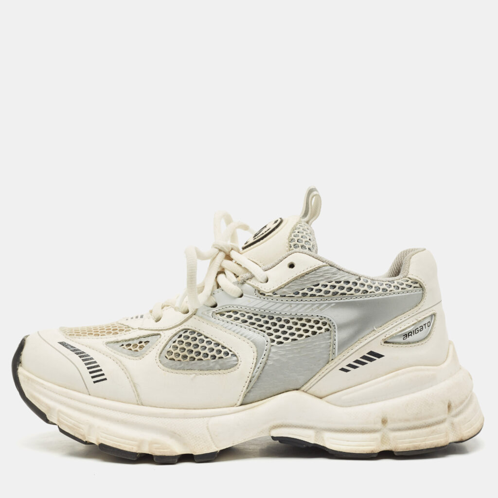 Axel Arigato White/Black Leather and Mesh Marathon Runner Sneakers Size 35 Axel Arigato White/Black Leather and Mesh Marathon Runner Sneakers Size 35