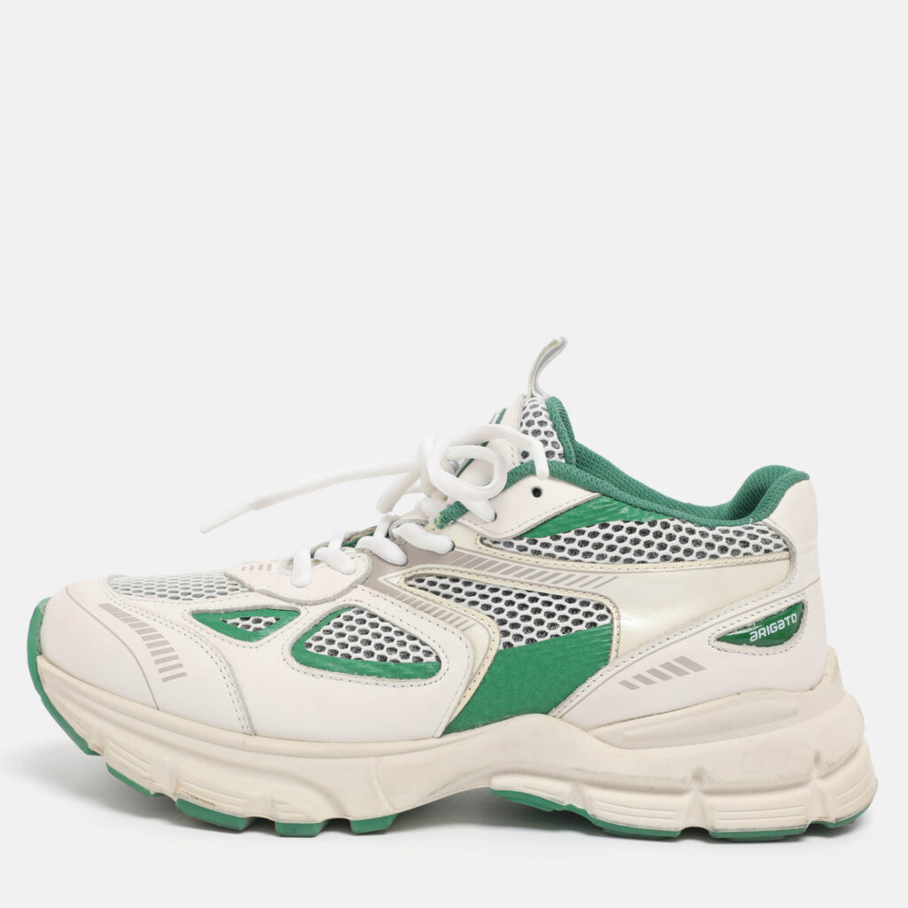 Axel Arigato White/Green Leather and Mesh Marathon Sneakers Size 39 Axel Arigato White/Green Leather and Mesh Marathon Sneakers Size 39