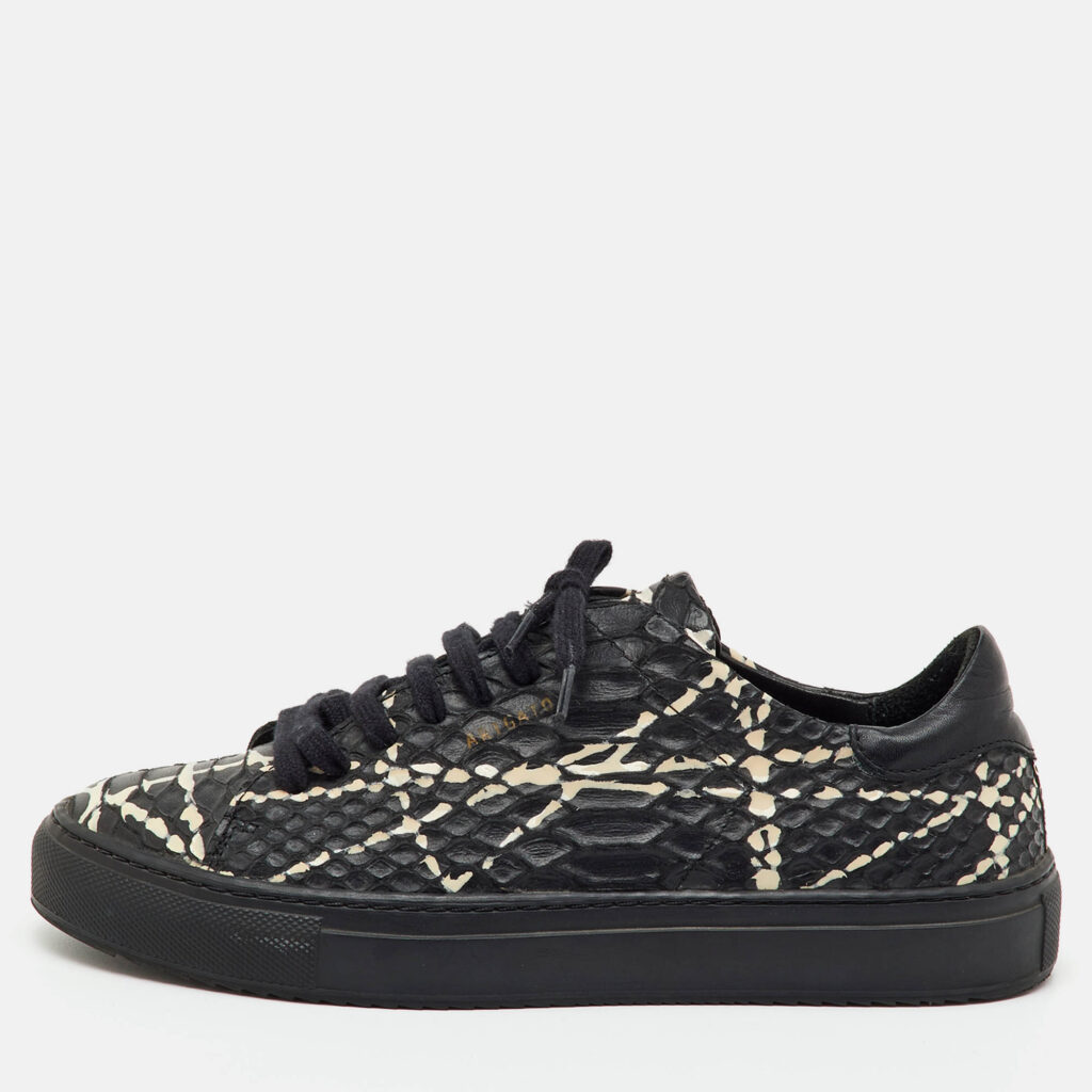 Axel Arigato Black Python Embossed Leather Clean 90 Low Top Sneakers Size 36 Axel Arigato Black Python Embossed Leather Clean 90 Low Top Sneakers Size 36