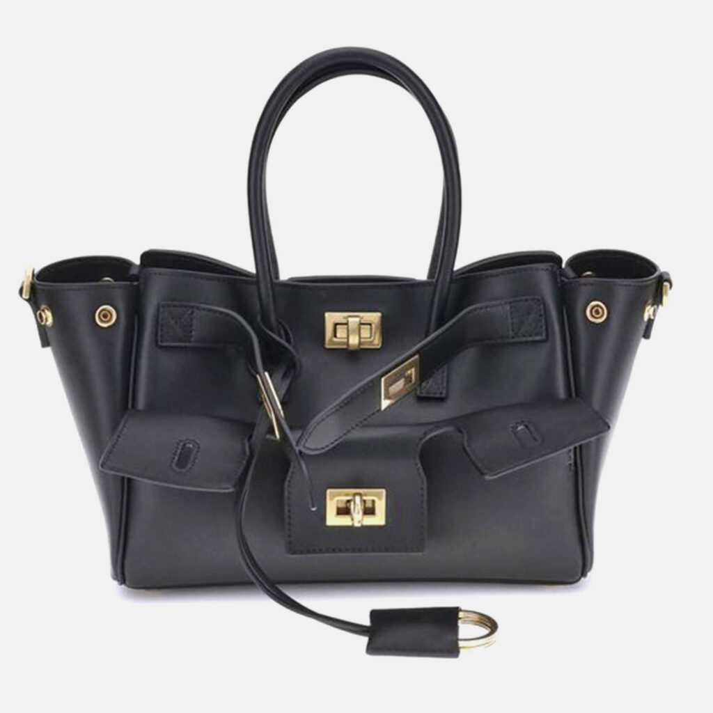 Balenciaga Bel Air Mini Black Leather Handbag