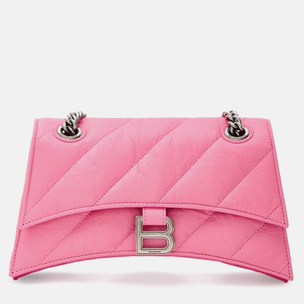 Balenciaga Crush Pink Leather Shoulder Bag Balenciaga Crush Pink Leather Shoulder Bag