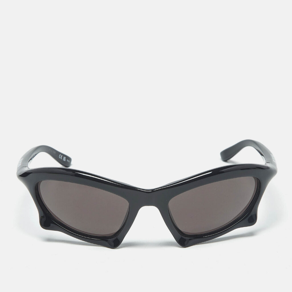 Balenciaga Black BB02295S Bat Rectangle Sunglasses