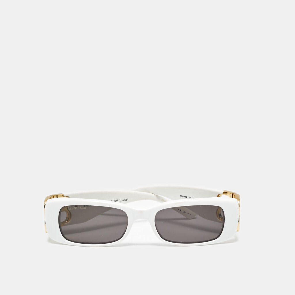 Balenciaga White/Black Dynasty BB0096S Rectangle Sunglasses Balenciaga White/Black Dynasty BB0096S Rectangle Sunglasses
