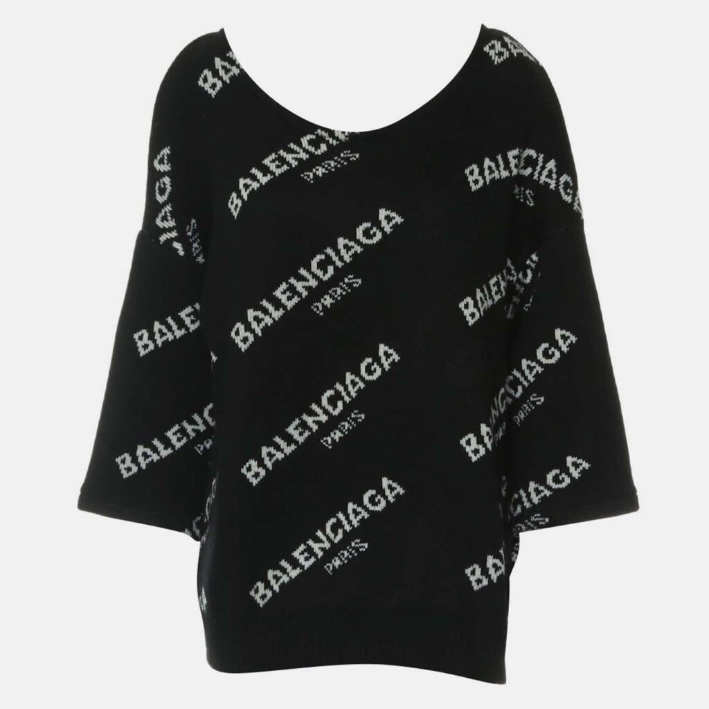 Balenciaga Logo Knitted Sweater FR 40