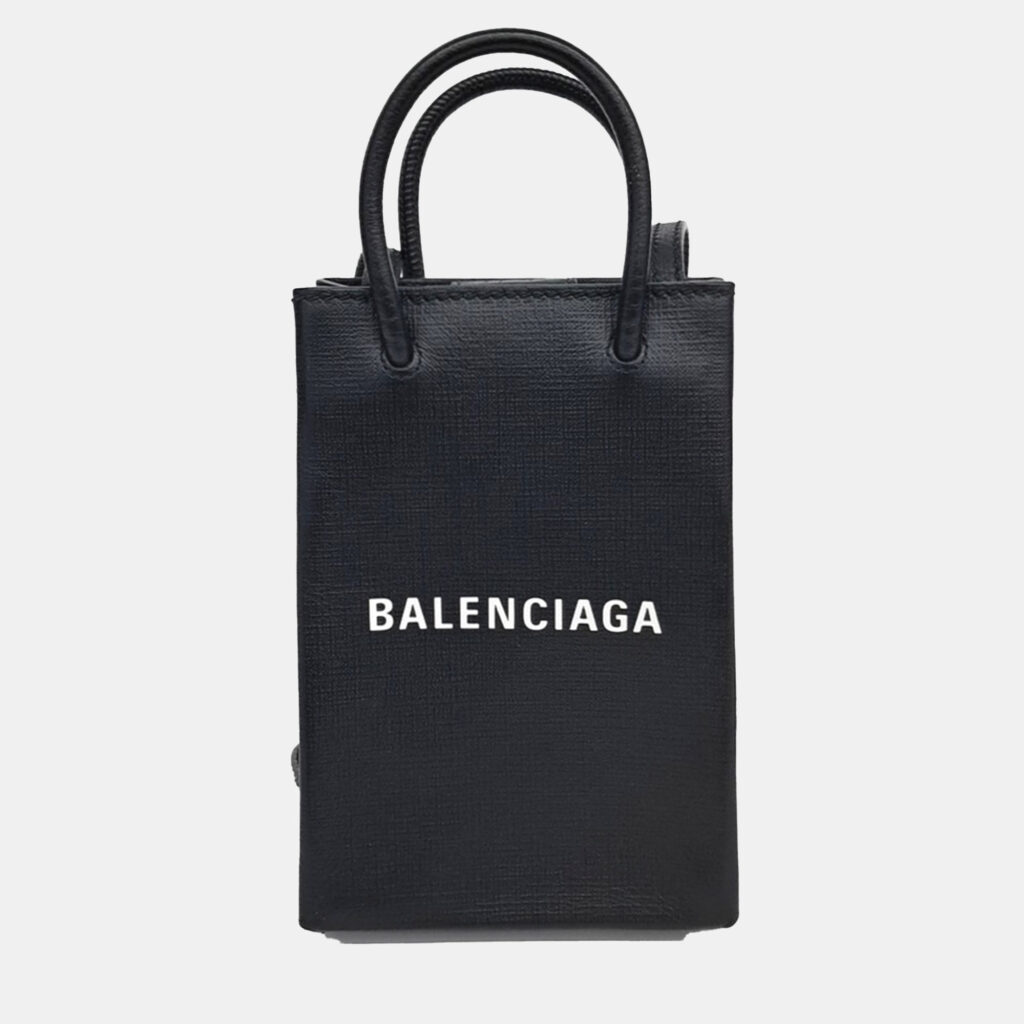 Balenciaga Black Leather shopping phone holder bag Balenciaga Black Leather shopping phone holder bag