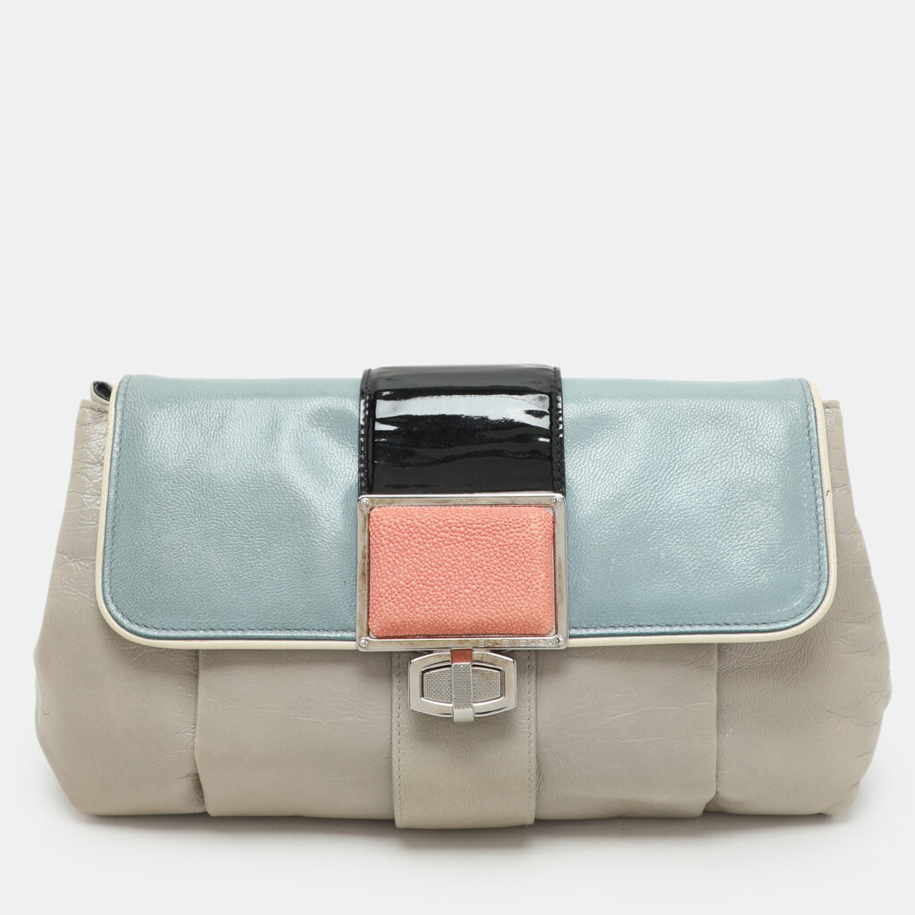 Balenciaga Multicolor Leather and Stingray Cherche Clutch