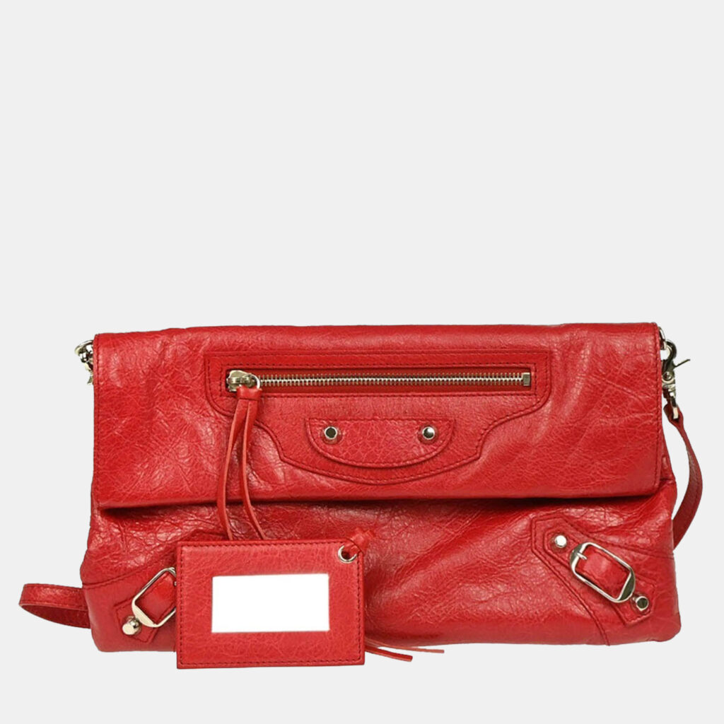 Balenciaga Envelope Red Leather Shoulder Bag Balenciaga Envelope Red Leather Shoulder Bag