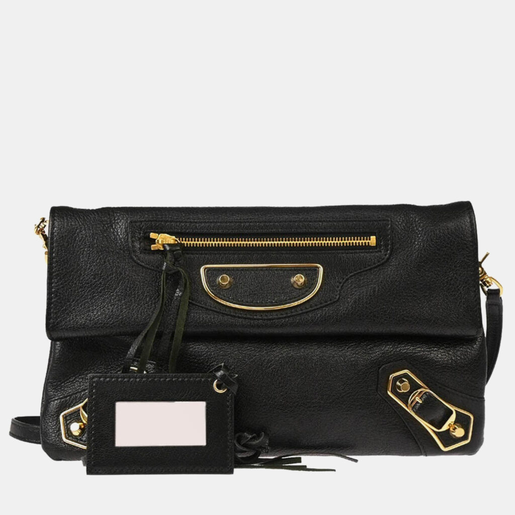 Balenciaga Envelope Black Leather Shoulder Bag Balenciaga Envelope Black Leather Shoulder Bag