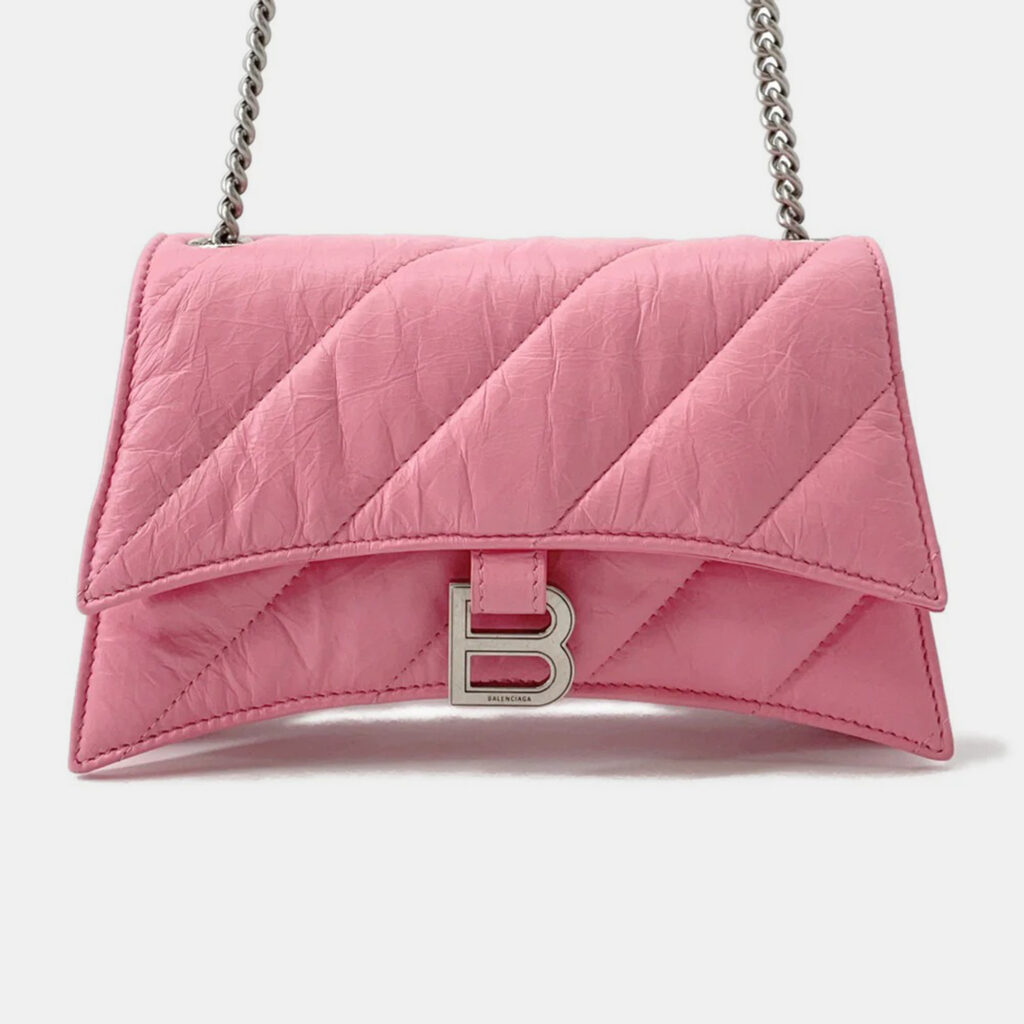 Balenciaga Crush XS Pink Leather Shoulder Bag Balenciaga Crush XS Pink Leather Shoulder Bag