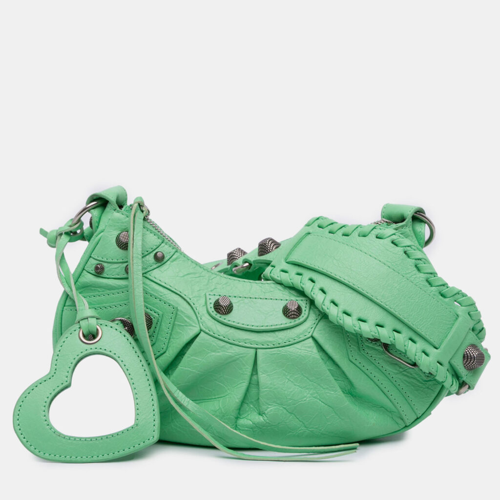 Balenciaga Green Lambskin Motocross Le Cagole XS Balenciaga Green Lambskin Motocross Le Cagole XS