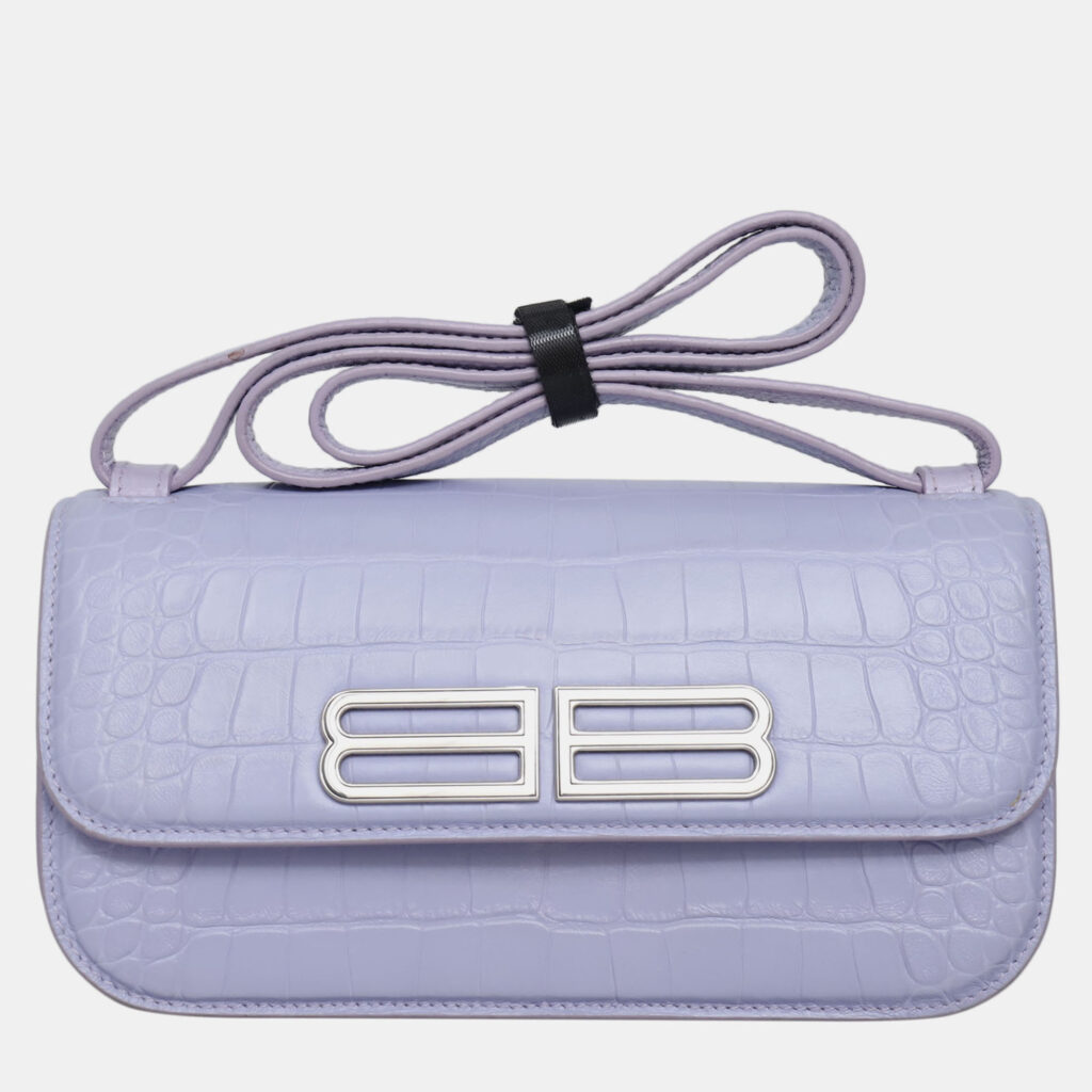 Croco Embossed Small Gossip Shoulder Bag