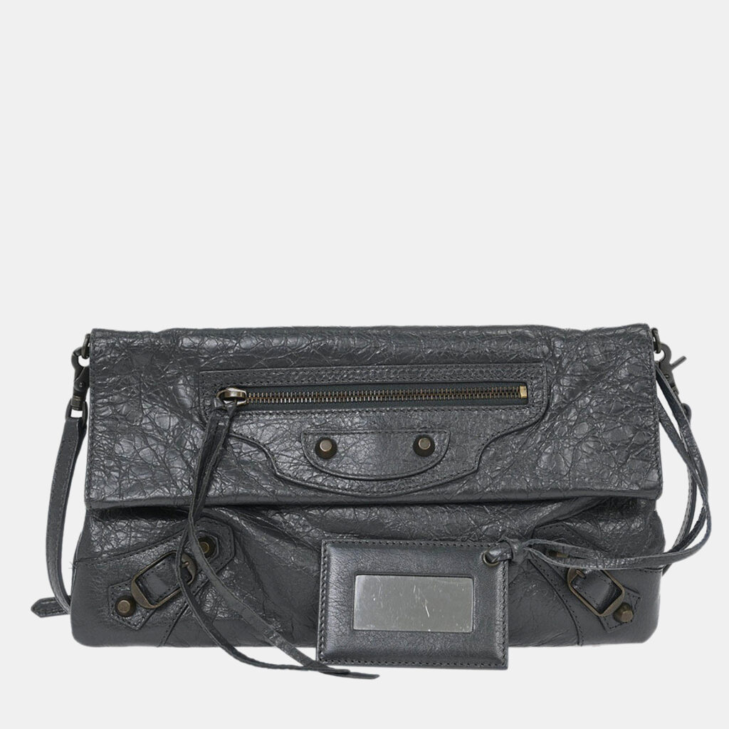 Balenciaga Gray Classic Envelope 2way Clutch