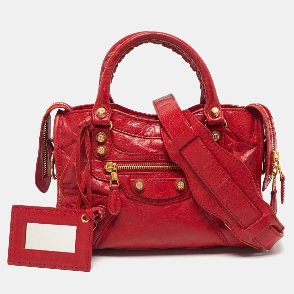 Balenciaga Red Leather Mini Classic City Bag Balenciaga Red Leather Mini Classic City Bag