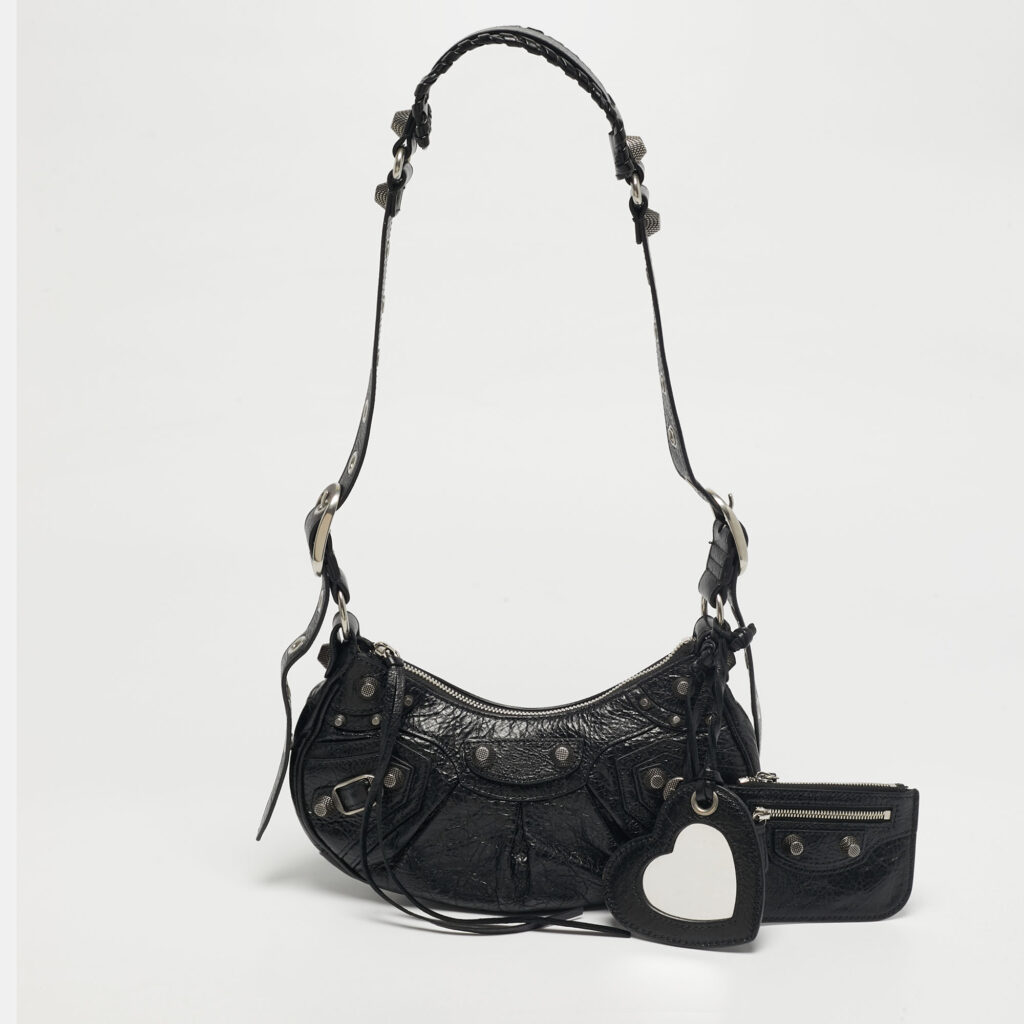 Balenciaga Black Leather XS Le Cagole Shoulder Bag Balenciaga Black Leather XS Le Cagole Shoulder Bag