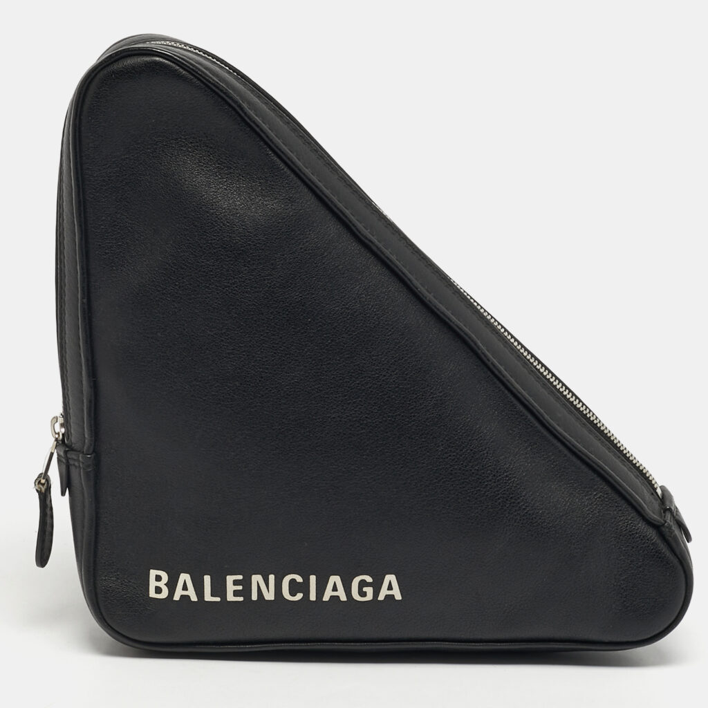 Balenciaga Triangle Black Leather Pouch Balenciaga Triangle Black Leather Pouch