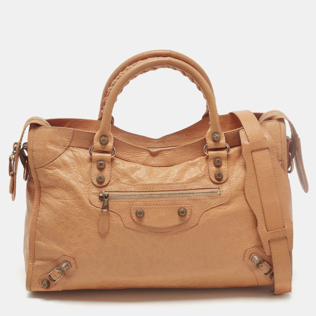 Balenciaga RGH Classic City Orange Leather Bag