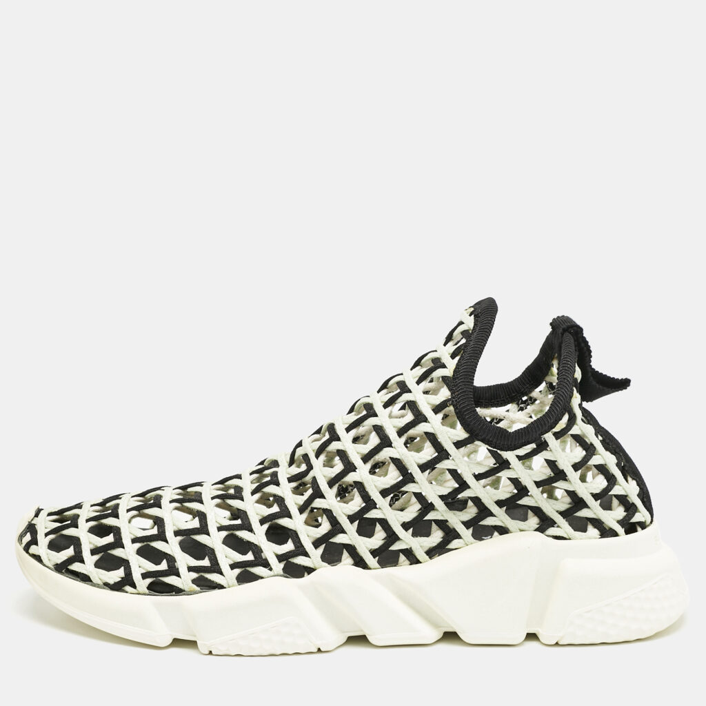 Balenciaga Blue/Black Woven Fabric Speed Slip On Sneakers Size 40
