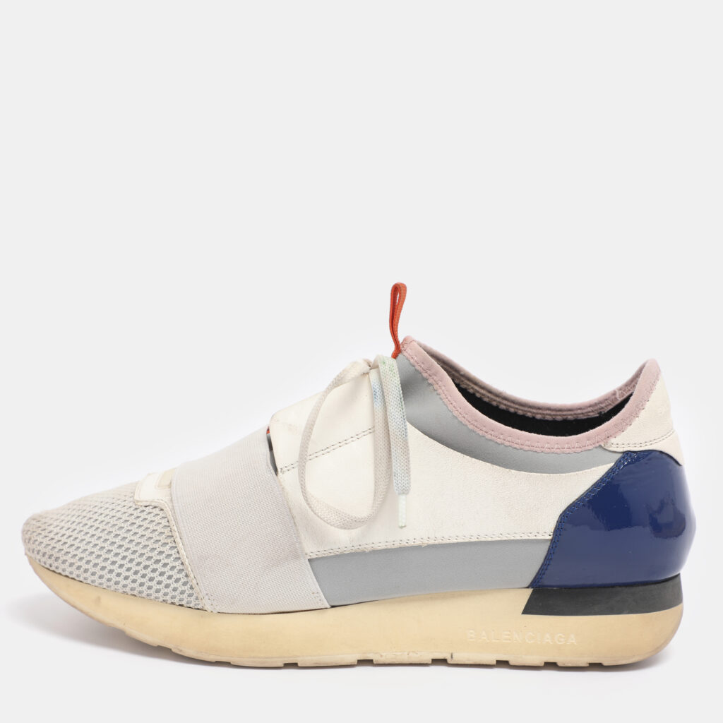 Balenciaga Multicolor Leather and Mesh Race Runner Sneakers Size 38 Balenciaga Multicolor Leather and Mesh Race Runner Sneakers Size 38