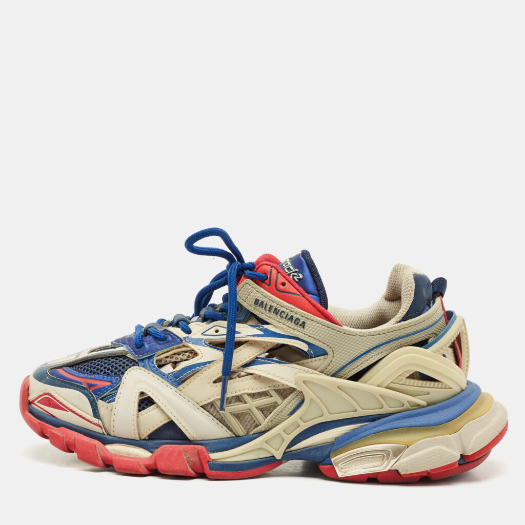 Balenciaga Multicolor Mesh And Synthetic Leather Track 2 Low Top Sneakers Size 39 Balenciaga Multicolor Mesh And Synthetic Leather Track 2 Low Top Sneakers Size 39