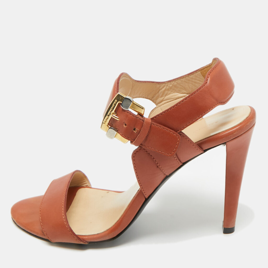 Balenciaga Brown Leather Ankle Strap Sandals Size 39 Balenciaga Brown Leather Ankle Strap Sandals Size 39