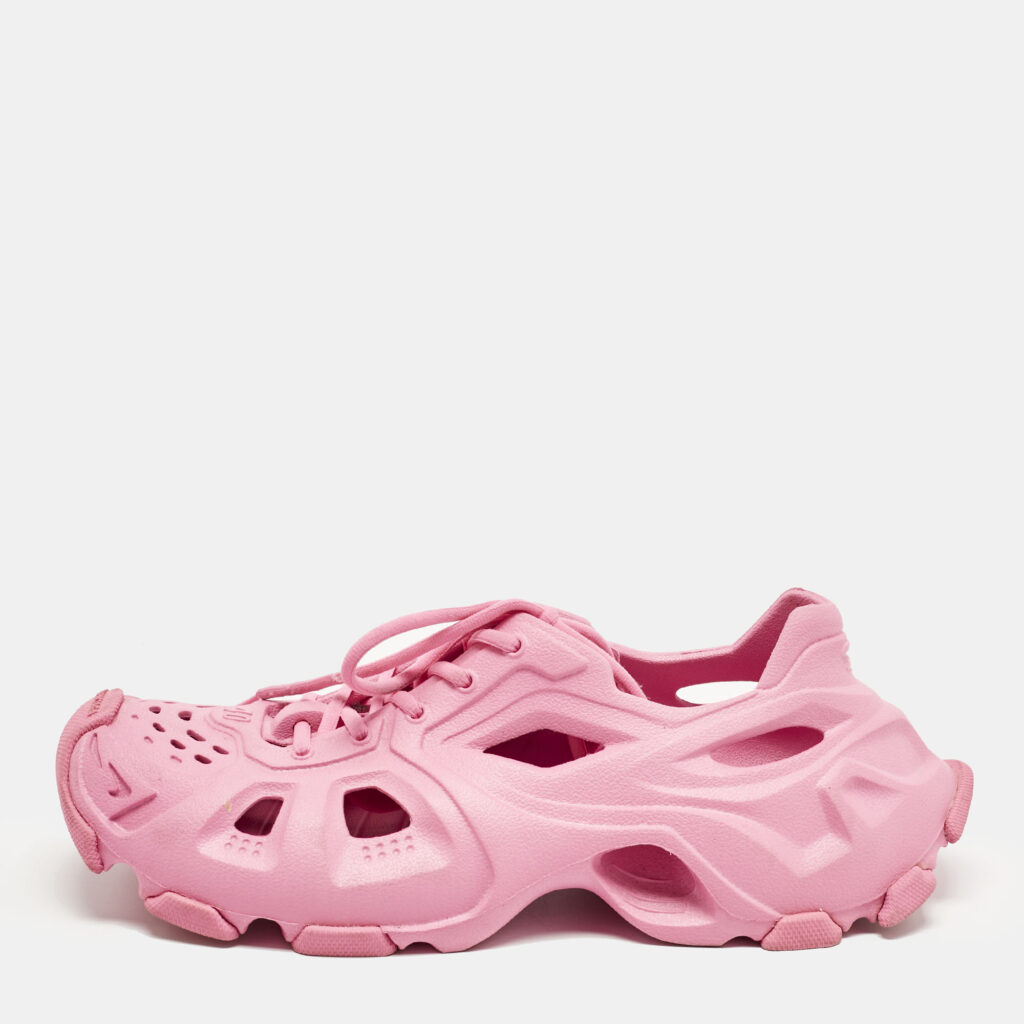 Balenciaga Pink Rubber HD Lace Up Sneakers Size 40 Balenciaga Pink Rubber HD Lace Up Sneakers Size 40