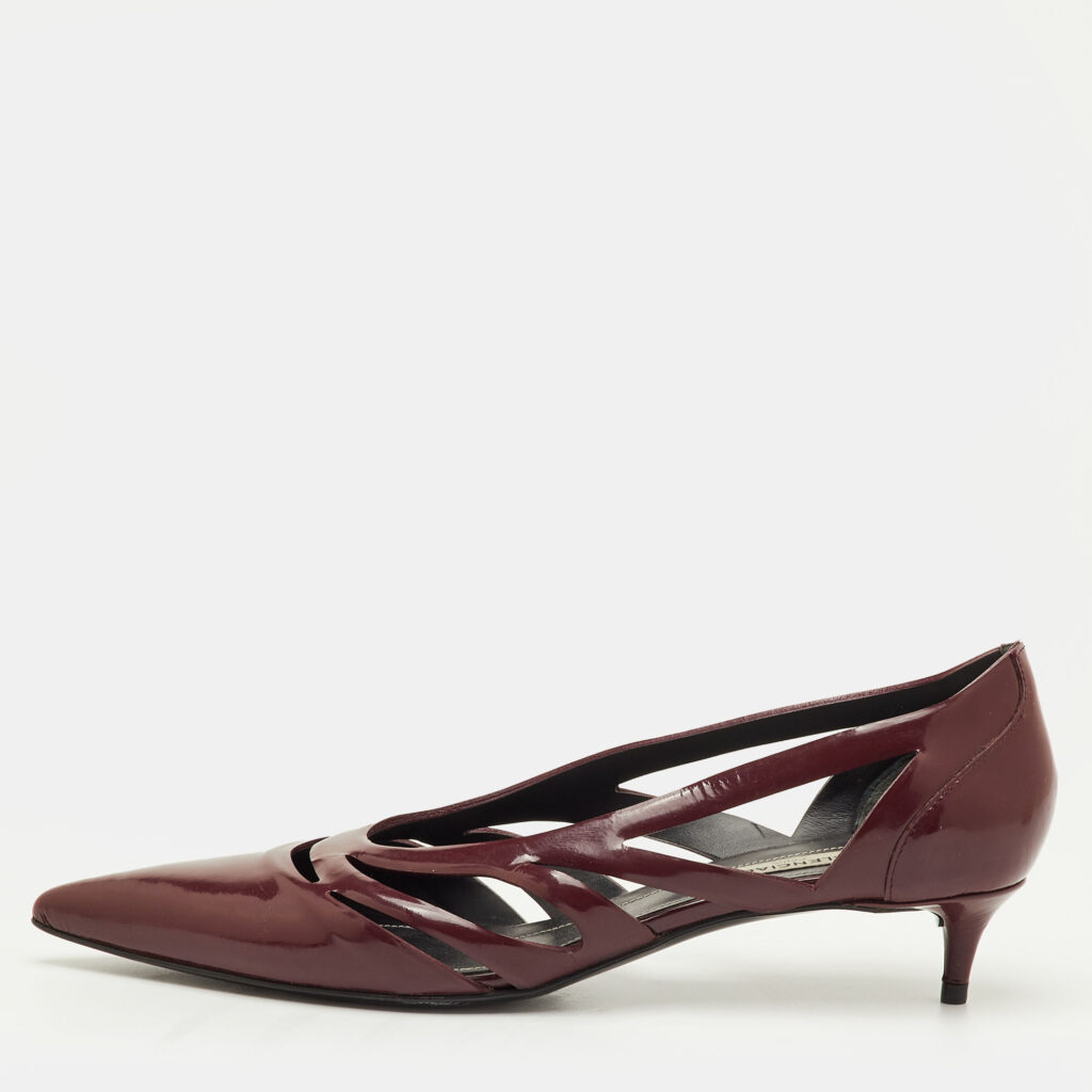 Balenciaga Size 37 Burgundy Patent Leather Pumps Balenciaga Size 37 Burgundy Patent Leather Pumps