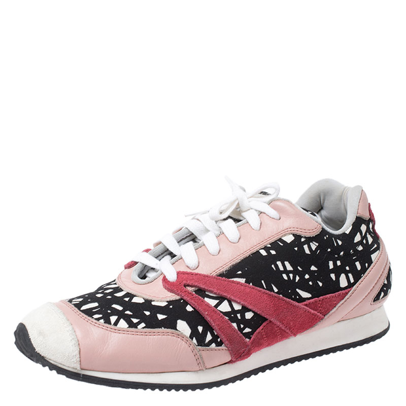 Balenciaga Multicolor Fabric/Leather and Suede Sneakers Size 38 Balenciaga Multicolor Fabric/Leather and Suede Sneakers Size 38