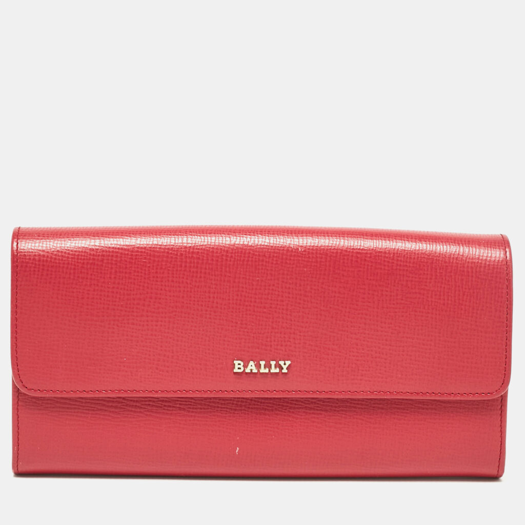 Bally Pink Leather Logo Flap Continental Wallet Bally Pink Leather Logo Flap Continental Wallet