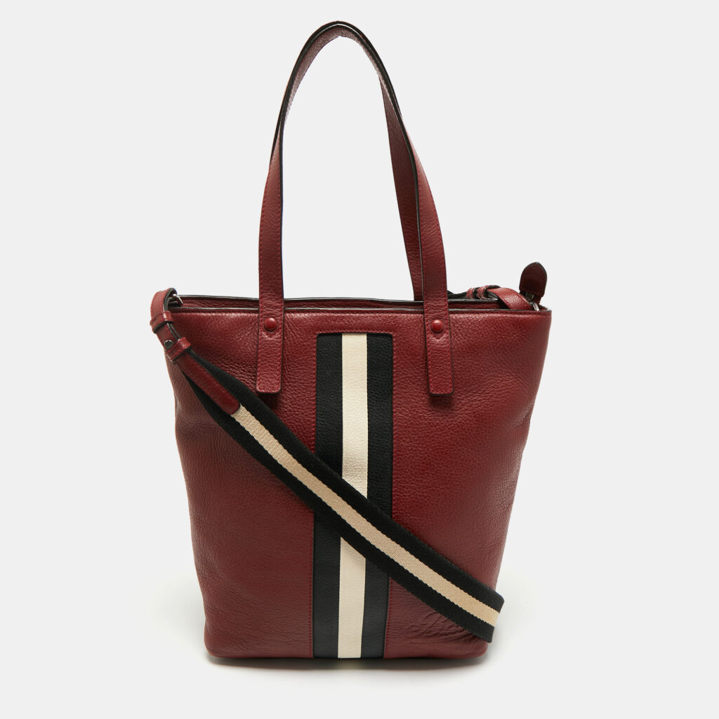 Bally Red Leather Tracie Vertical Tote Bally Red Leather Tracie Vertical Tote