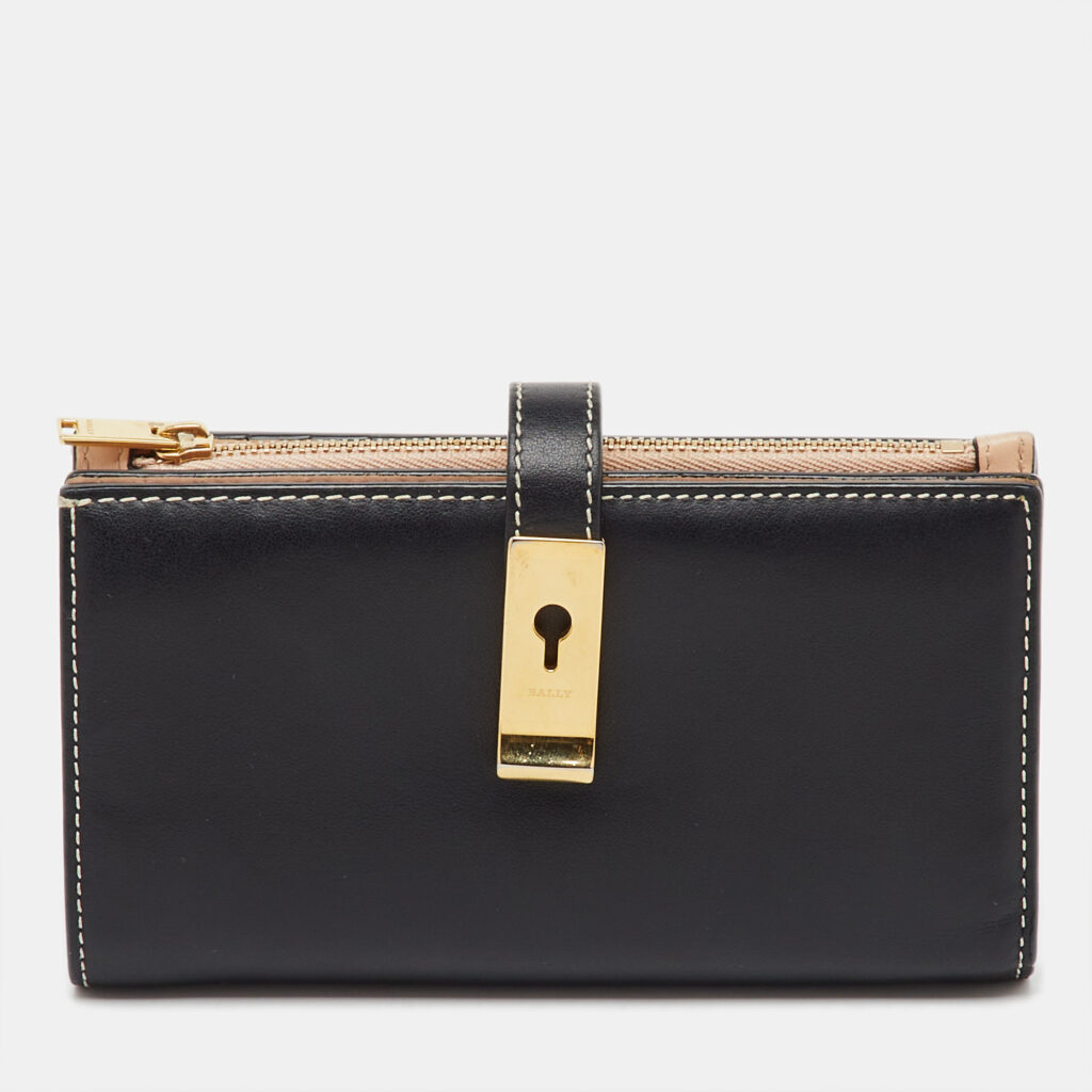 Bally Black Leather Amy Zip Around French Wallet Bally Black Leather Amy Zip Around French Wallet
