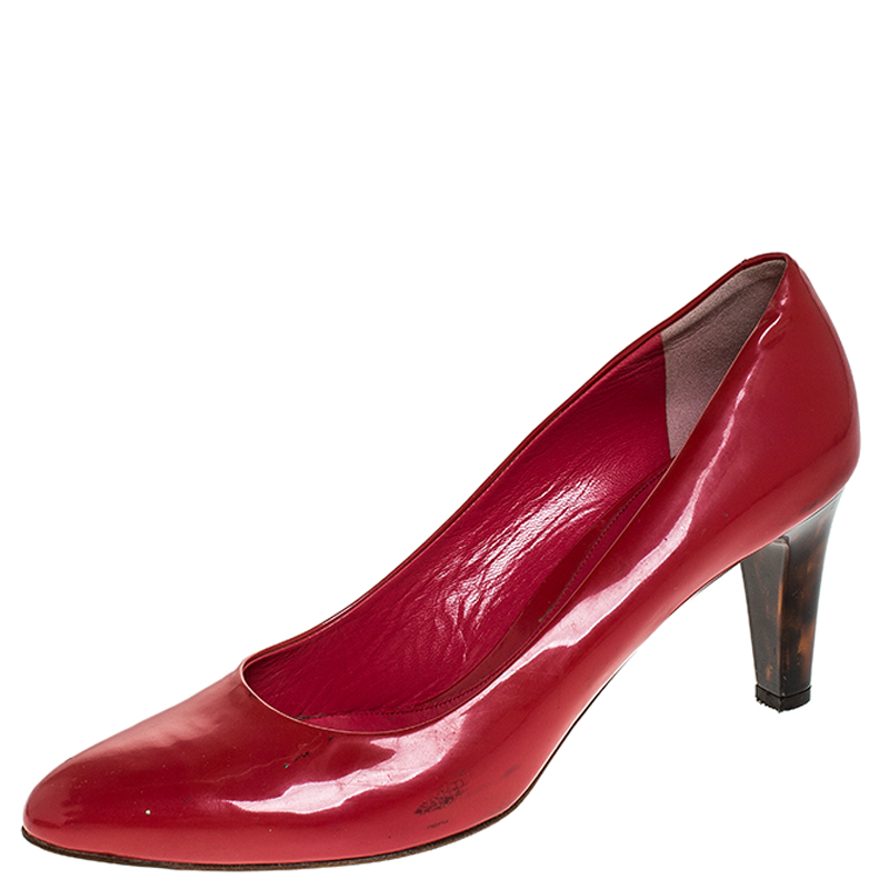 Bally Pink Patent Leather Round Toe Pumps Size 41 Bally Pink Patent Leather Round Toe Pumps Size 41