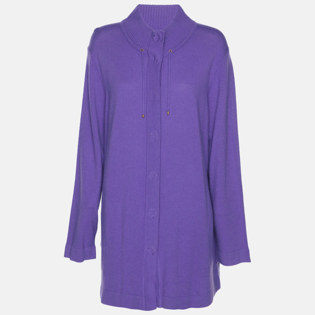 Basler Purple Wool Knit Front Button Sweater XXXL Basler Purple Wool Knit Front Button Sweater XXXL