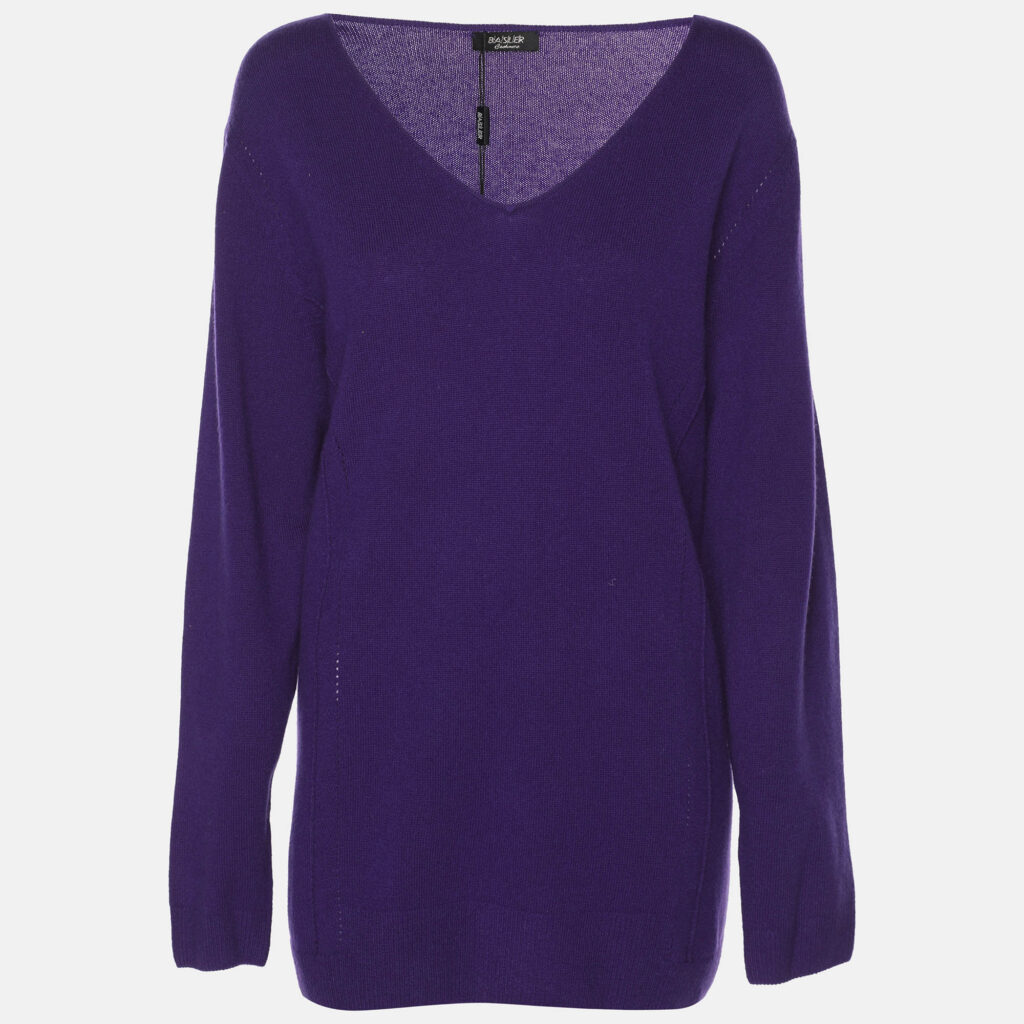 Basler Purple Cashmere V Neck Sweater XL Basler Purple Cashmere V Neck Sweater XL