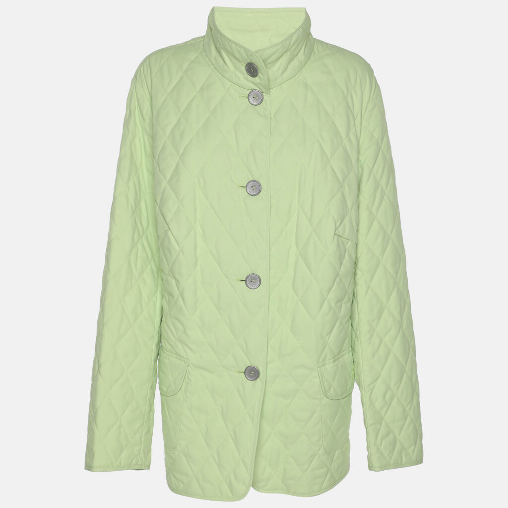 Basler Green Quilted Polyester Button Jacket L