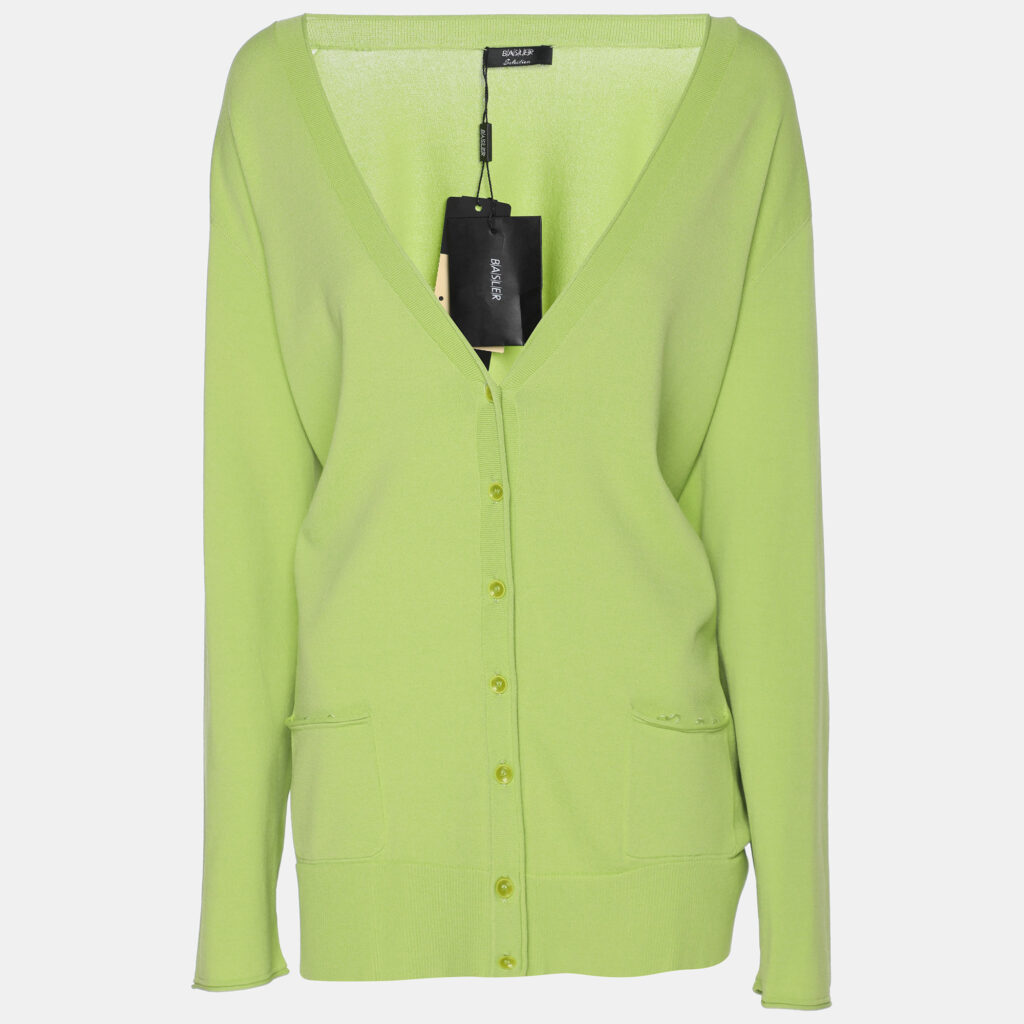 Basler Green Stretch Crepe Twinset Cardigan XL