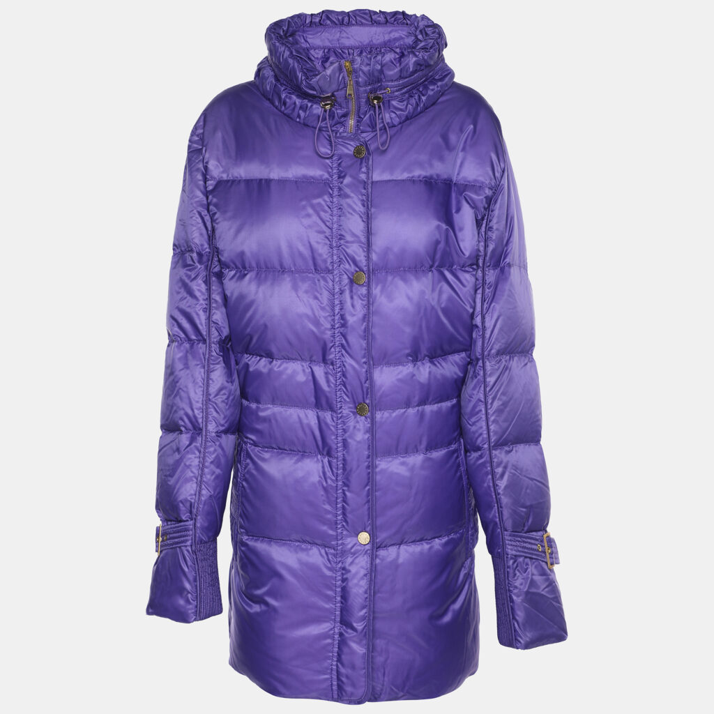 Basler Purple Nylon Puffer Buckle Drawstring Jacket XL Basler Purple Nylon Puffer Buckle Drawstring Jacket XL