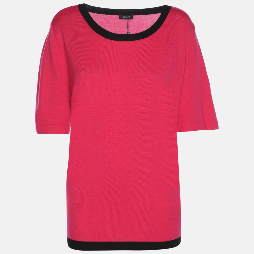 luxury-women-basler-new-clothes-p1186337-001.jpg Basler Pink Stretch Knit Tops XL