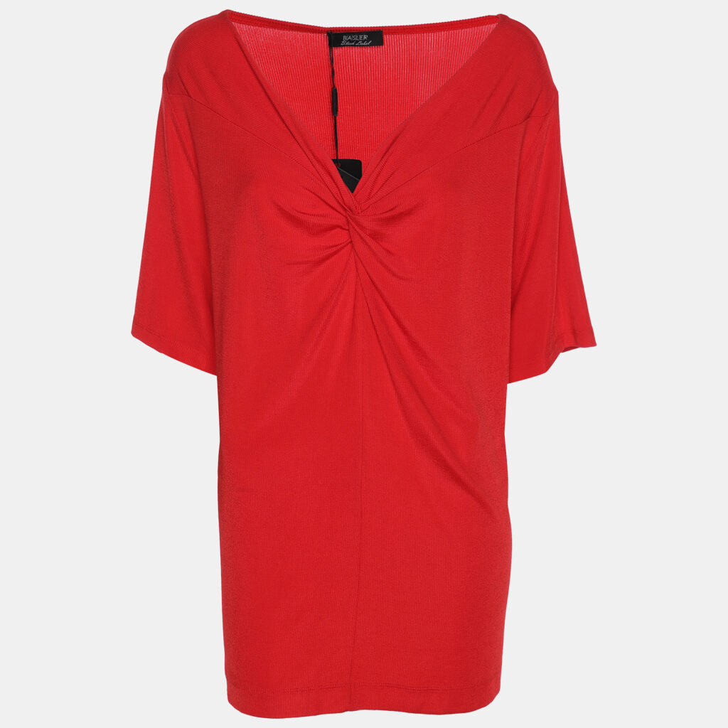 Basler Red Jersey V Neck Tops XL