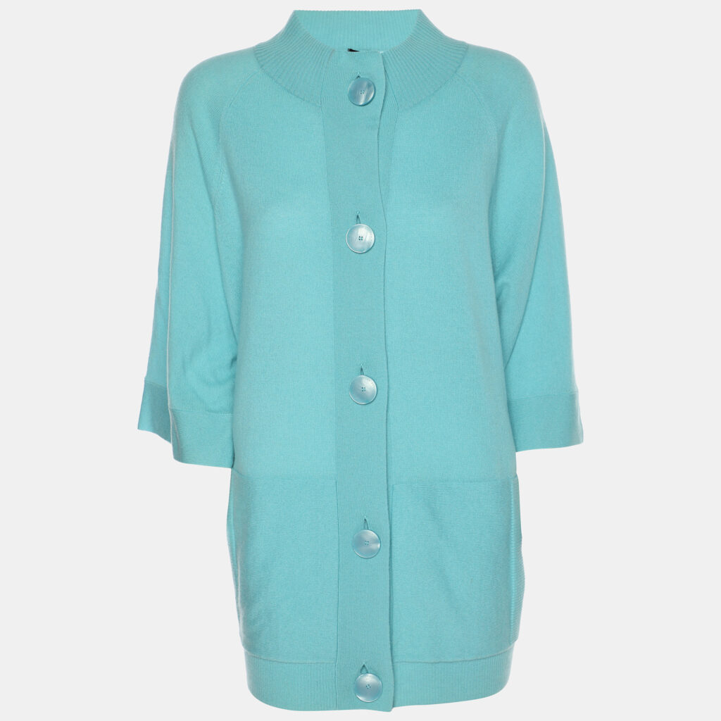 Basler Blue Knit Buttoned Sweater XXL Basler Blue Knit Buttoned Sweater XXL