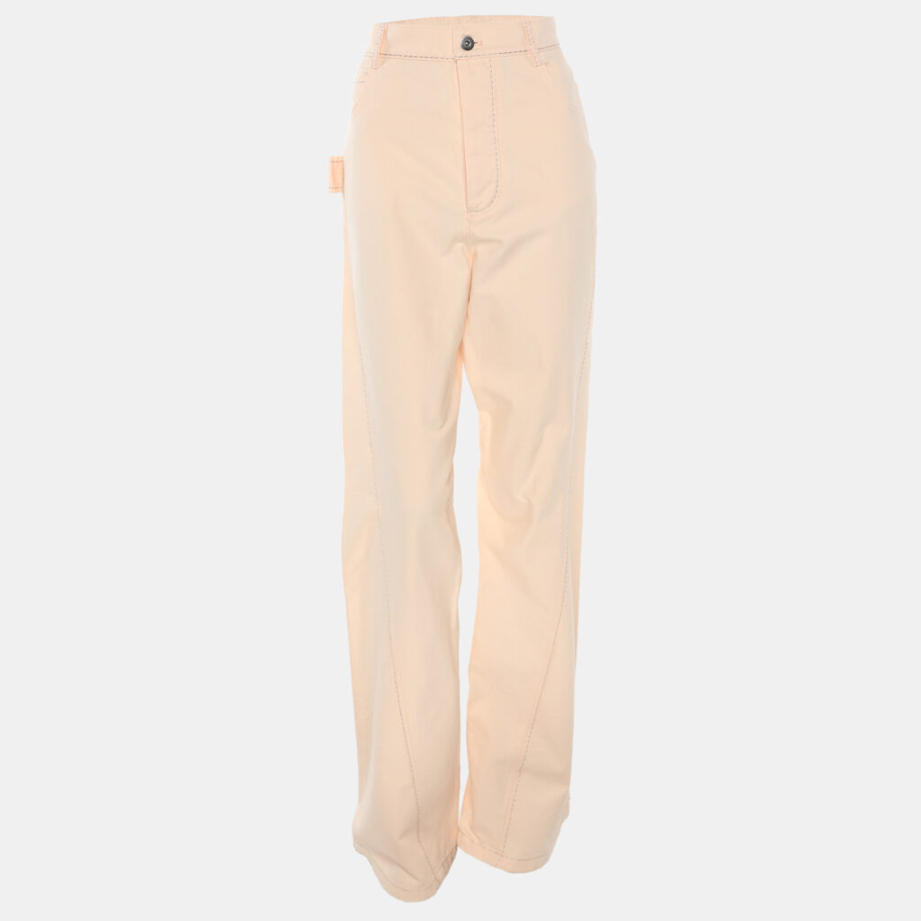 Bottega Veneta Peach Cotton High-Waist Panelled Jeans M Bottega Veneta Peach Cotton High-Waist Panelled Jeans M