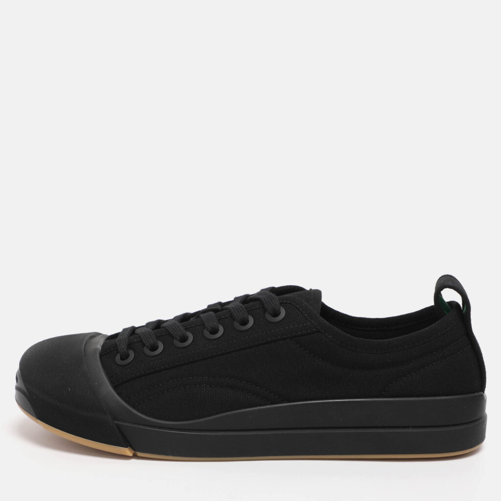 Bottega Veneta Black Canvas and Leather Vulcan Low Top Sneakers Size 39 Bottega Veneta Black Canvas and Leather Vulcan Low Top Sneakers Size 39